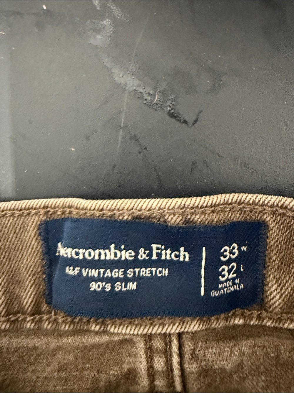 Abercrombie & Fitch 90s Slim Vintage Stretch Jeans Men’s Size 33x32 Faded Brown - Picture 4 of 4